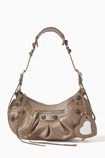 Small Le Cagole Shoulder Bag in Arena Lambskin