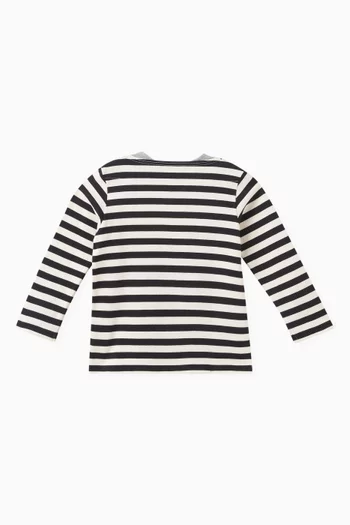 Logo-embroidered T-shirt in Cotton Blend