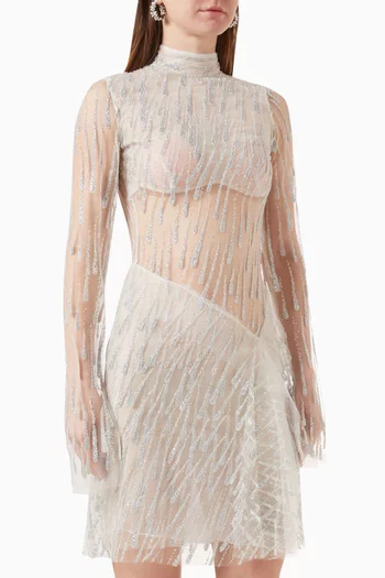 Heathen Sequin-embellished Mini Dress in Tulle