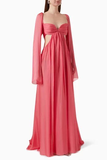 Emporium Maxi Dress in Silk-muslin