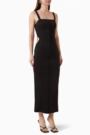 Scrying Hook Maxi Dress in Crepe