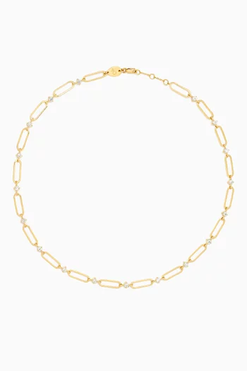 Celestial Link Diamond Necklace in 18kt Gold