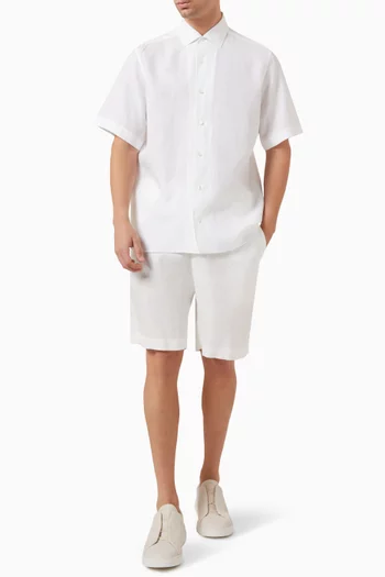 Short-sleeve Shirt in Linen