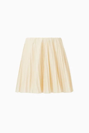 Crush Pleated Skirt in Tulle