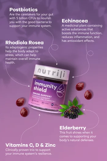 Immunity Shield, 60 Sugar Free Gummies