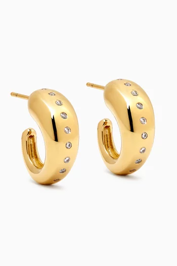 Oculus Hoop Earrings in 18kt Gold-plated Sterling Silver