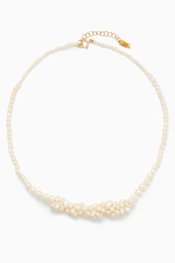 Genesis Cluster Pearl Necklace in 14kt Gold