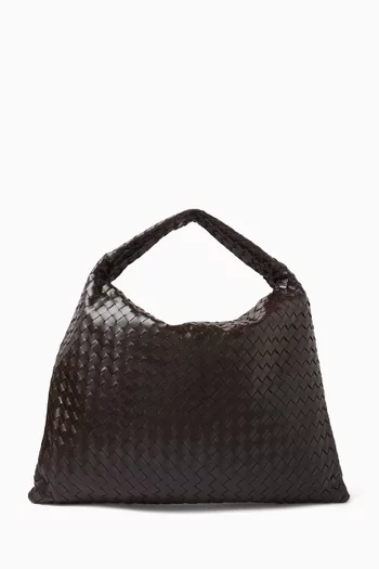 Large Hop Hobo Bag in Intrecciato Leather
