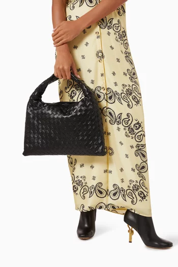 Small Hop Shoulder Bag in Intrecciato Leather