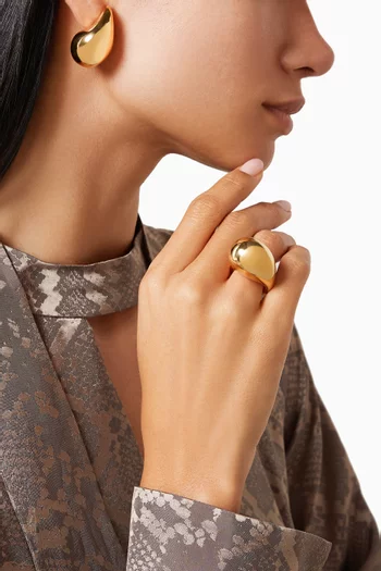 Drop Ring in 18kt Gold-plated Sterling Silver