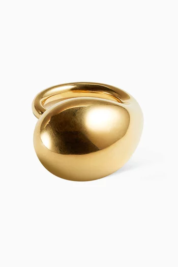 Drop Ring in 18kt Gold-plated Sterling Silver