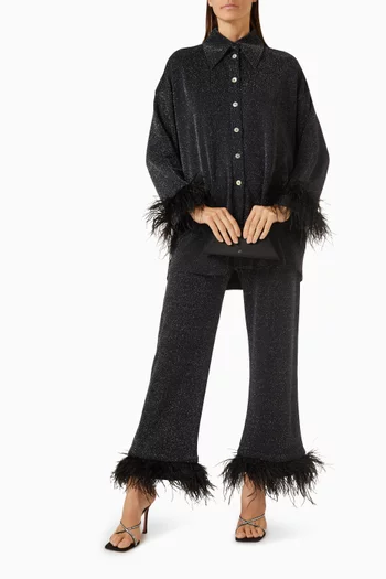 Cosmos Oversized Pyjama Set in Metallic Jersey