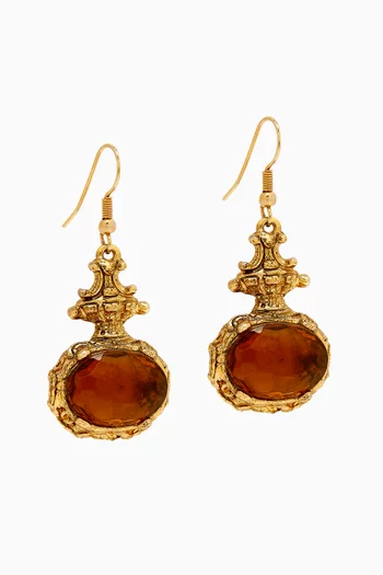 Rediscovered 1980s Vintage Faux Topaz Earrings