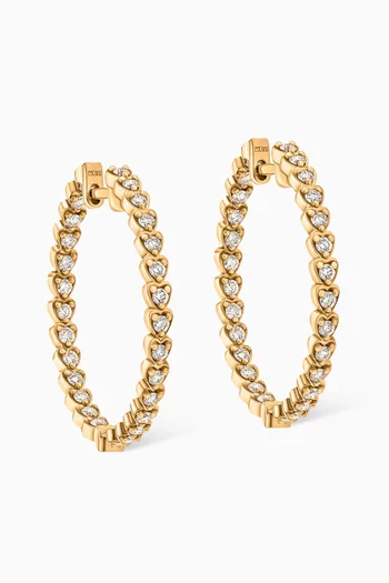 Always Love Diamond Hoop Earrings in 18kt Gold