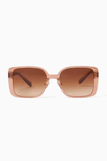Logo Rectangular Sunglasses in Nylon