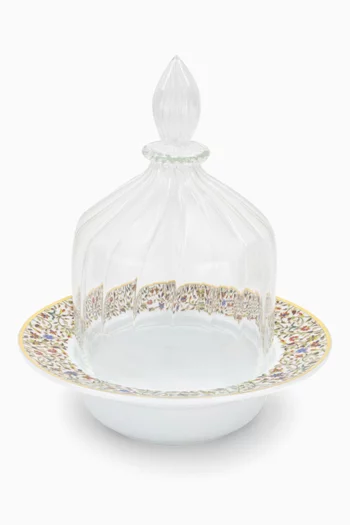 Decorative Glass Dome with Kunooz Plate
