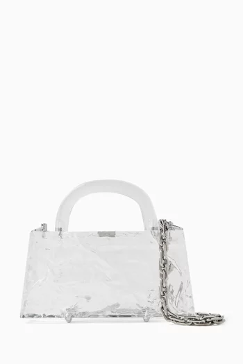 Eva Crushed Ice Top Handle Bag in Acrylic