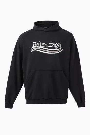Hand Drawn Political Campaign Hoodie in Cotton Fleece