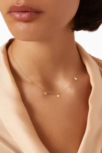 Viviana Heart Charm Necklace in 18kt Gold