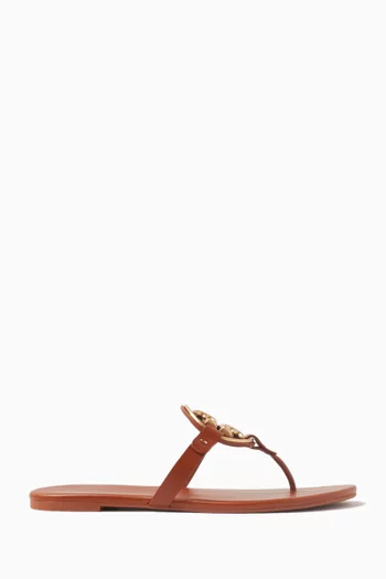 Miller Logo Sandals in Smooth Leather