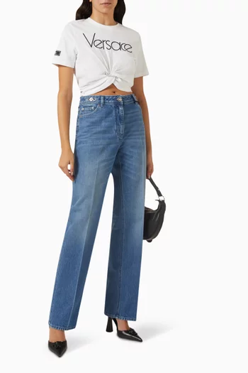 Stone-washed Straight-fit Jeans