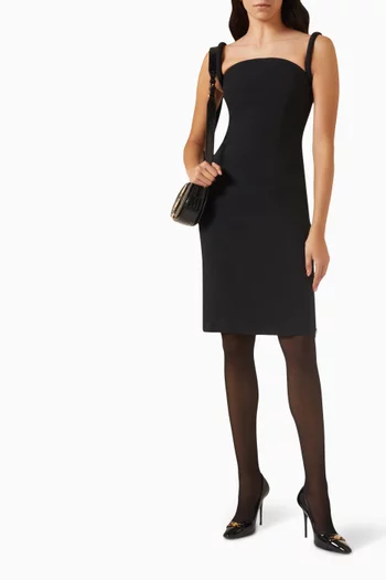 Pencil Midi Dress in Envers Satin-crepe
