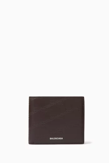 Cash Square Folded Wallet in BB Monogram Leather