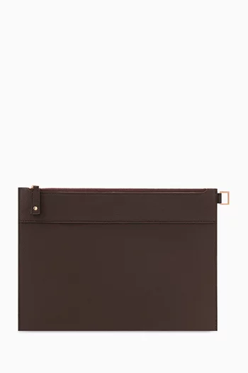 Medium Pouch in Grained Leather