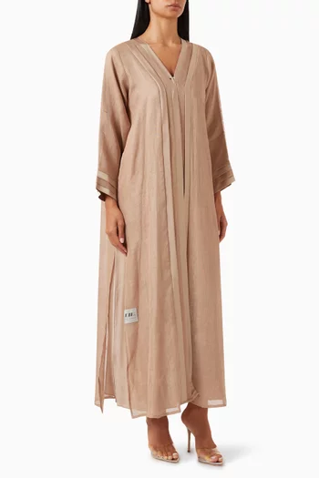 Fall04 Tonal Abaya Set in Linen