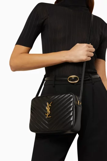 حقيبة كتف كاميرا لو جلد مبطن