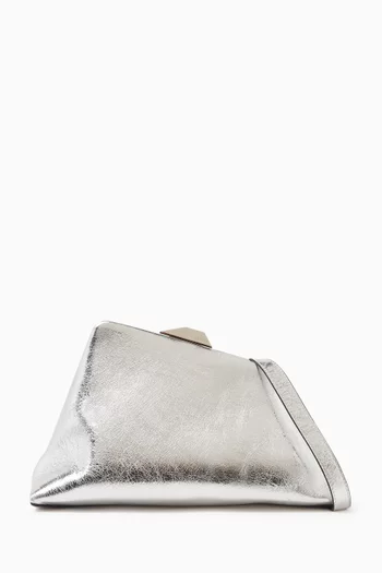 Day Off Craquele Shoulder Bag in Metallic Leather