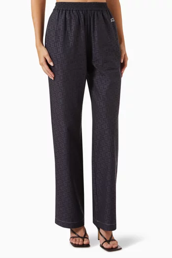 Monogram Relaxed Trousers in Cotton