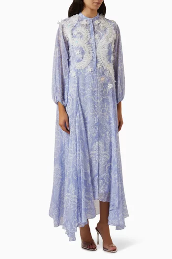Naomi Embellished Midi Dress in Chiffon