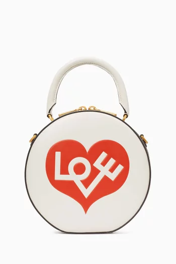 x Alexander Girar Heart-embossed Crossbody Bag in Leather