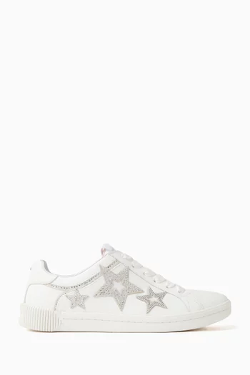 Starlight Embellished Sneakers in Leather