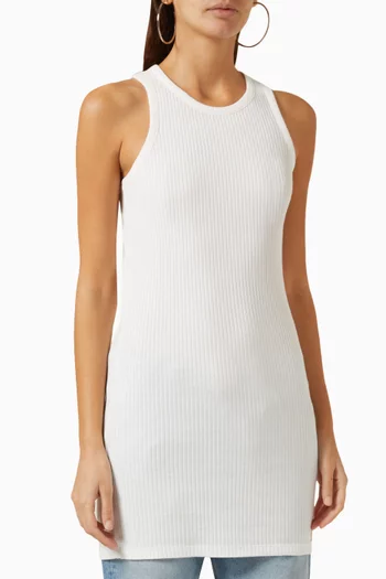 Long Tank Top in Ribbed-jersey