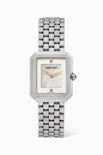 Opera Quartz Diamond & Stainless Steel Watch