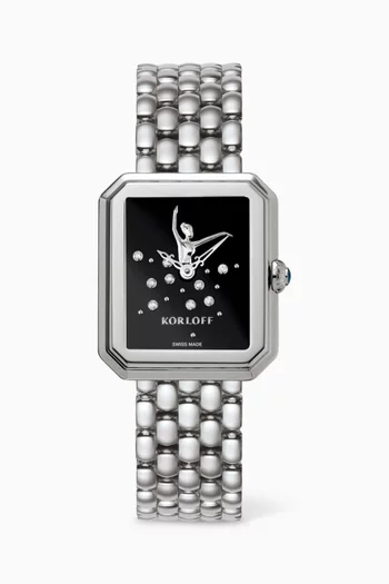 Opera Ballerina Quartz Diamond & Stainless Steel Watch