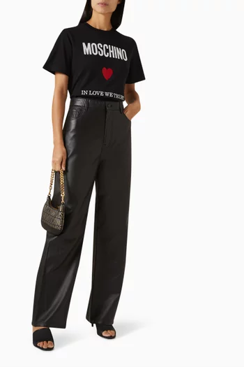 Slogan T-shirt in Cotton