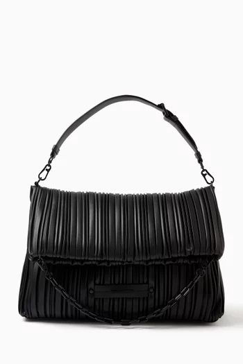 Medium K/Kushion Quilt Folded Shoulder Bag in Faux Leather