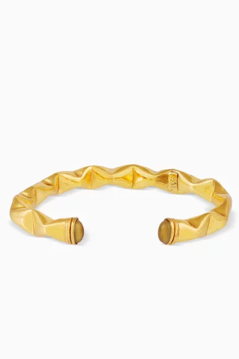 Moki Cabochons Bracelet in 24kt Gold-plated Metal