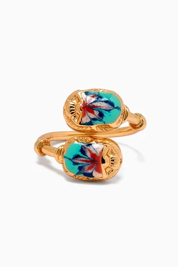 Duality Scaramouche Ring in 24kt Gold-plated Metal