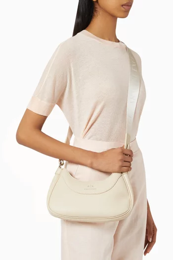 Logo Crosbody Bag in Faux Leather