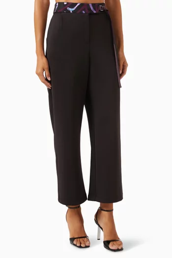 Belted Pants in Stretch-modal Blend