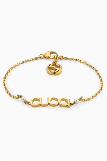 'GUCCI' Letter Bracelet in Metal