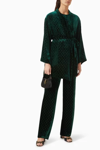 Monogram Belted Top in GG Velvet