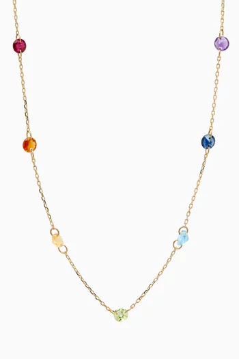 7 Chakras Necklace in 18kt Gold