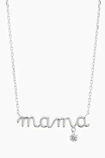 Venus Mama Diamond Necklace in 18kt White Gold