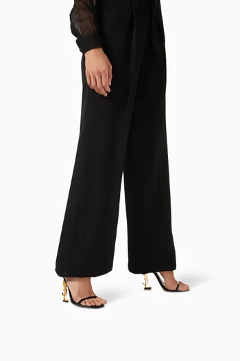 صندل أوبيوم بكعب 110 مم جلد لامع