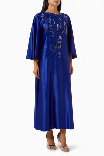 Embellished Maxi Dress in Satin
